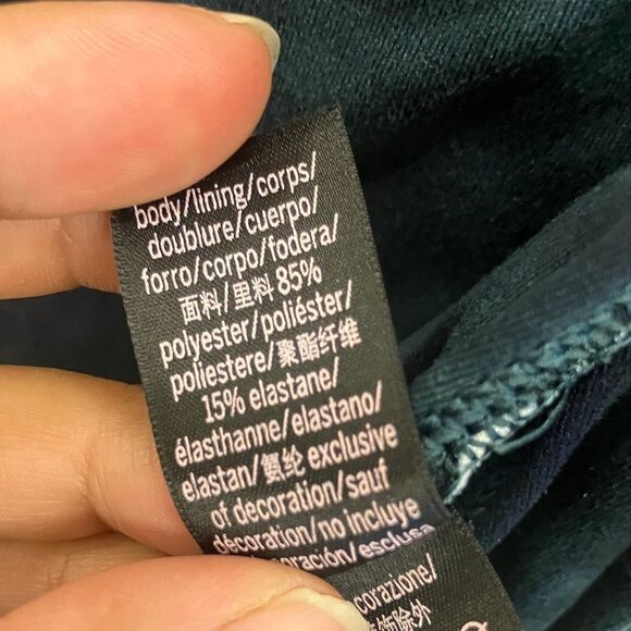 Victoria's Secret Deep Green & Black Tie dye Soft Jumpsuit Scoop Back Medium 716 - Picture 6 of 9